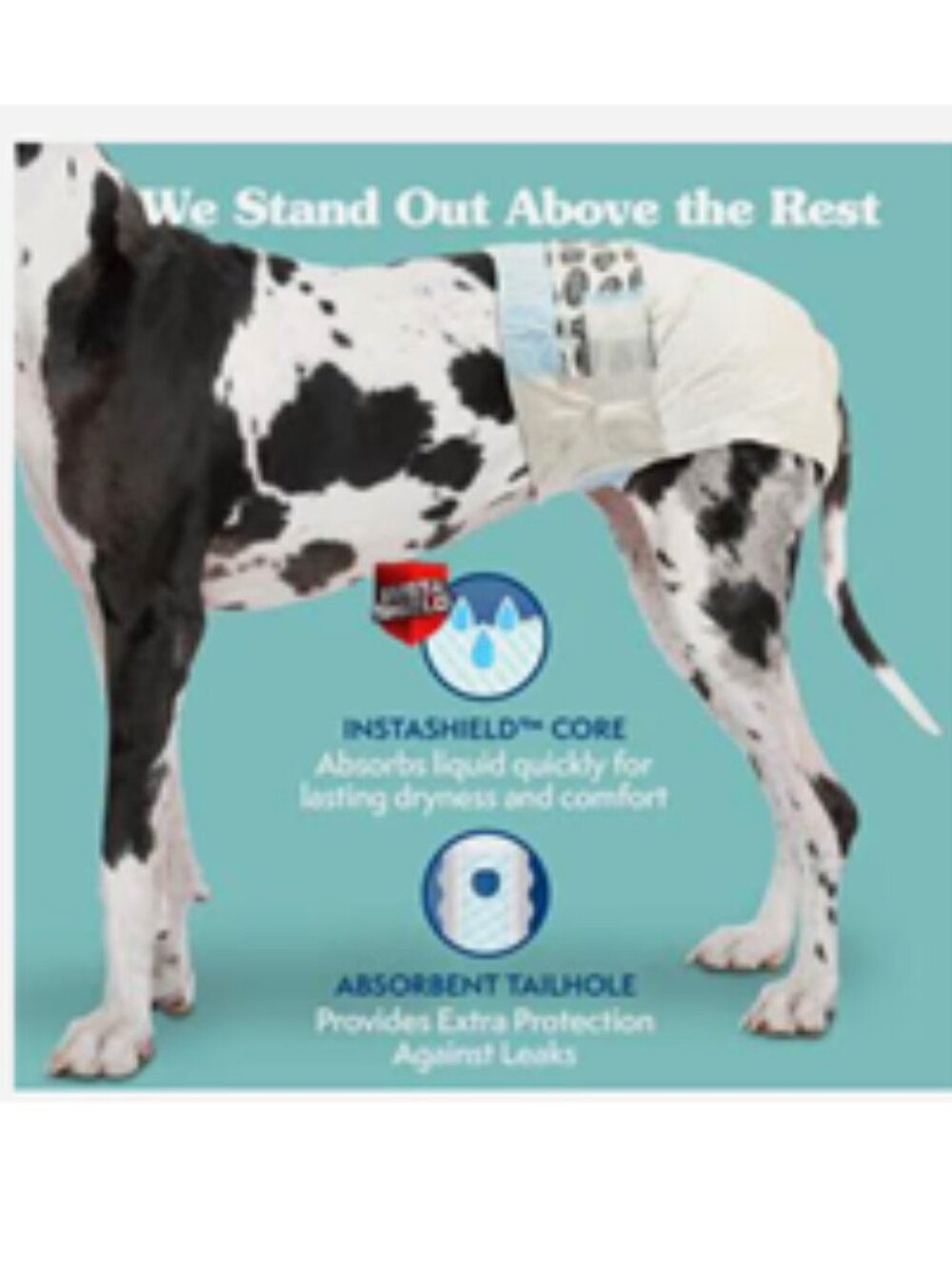 *NIP* Simple Solution Disposable Female Dog Diapers, XXL 22"- 37" waist, 30 Ct. - Picture 2 of 11